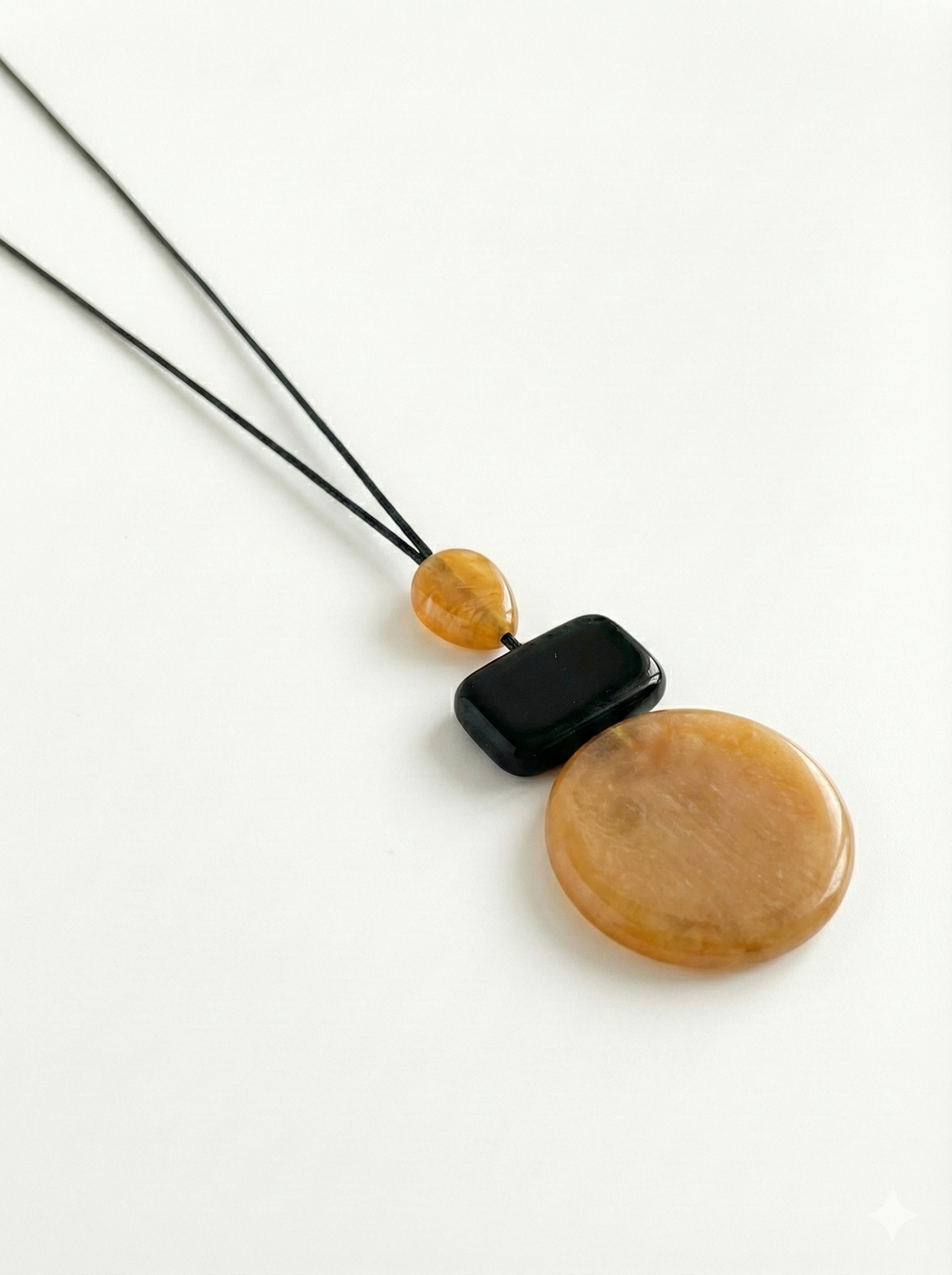 Strata Glow Pendant — Ochre & Noir