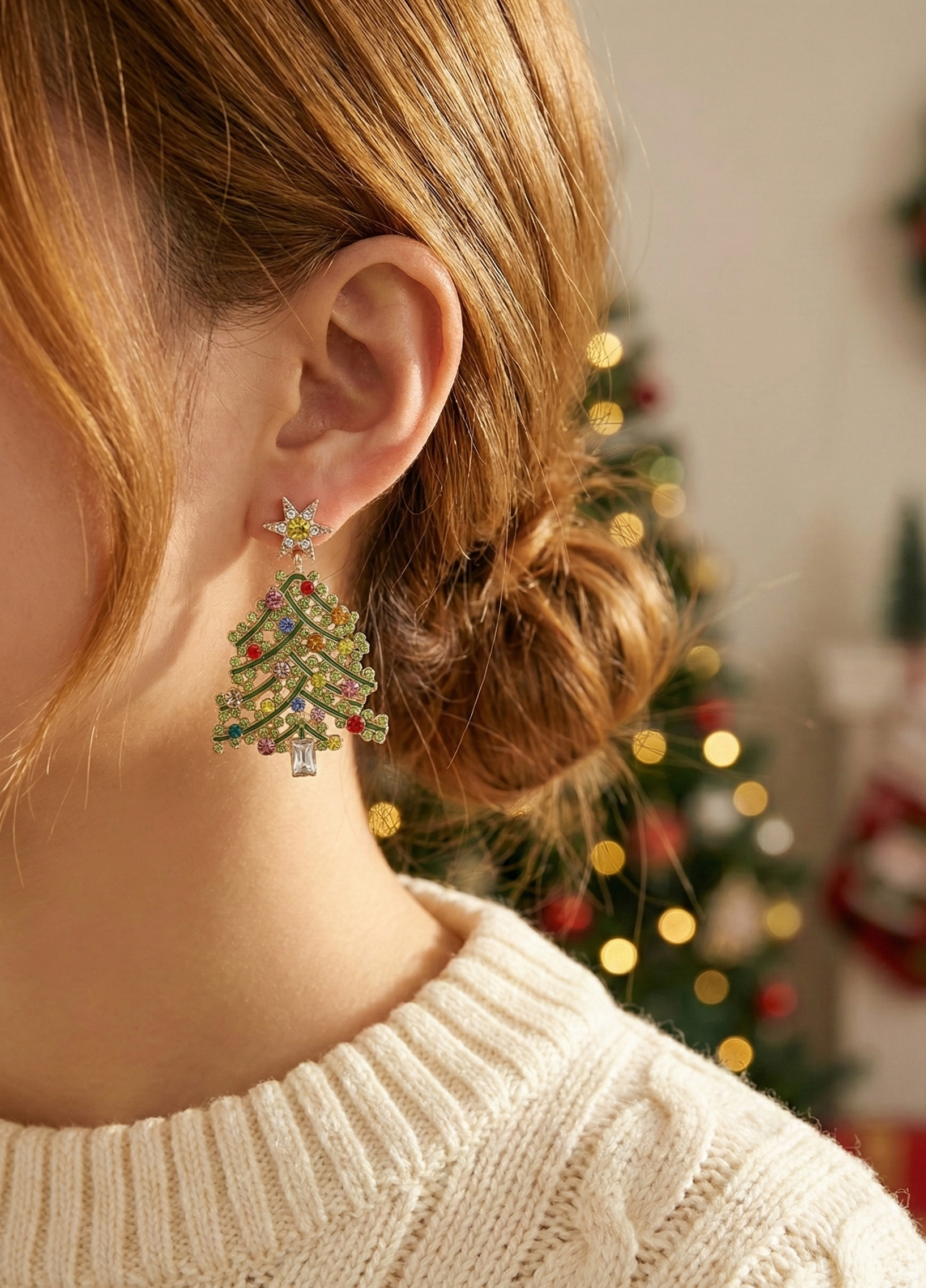 Winter Light Tree Earrings