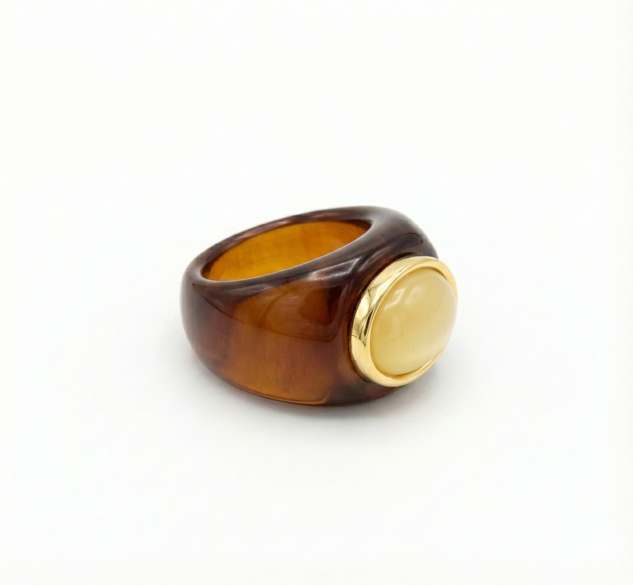 Honey Sheen Resin Ring