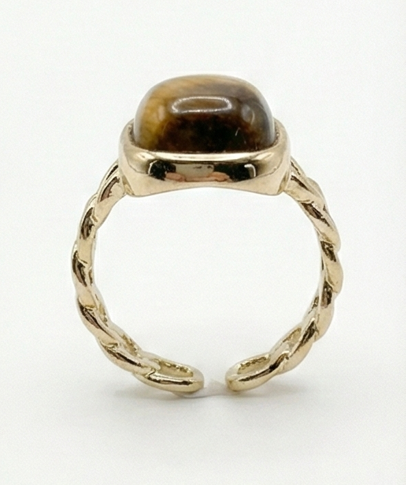 Honey Ember Chain Ring