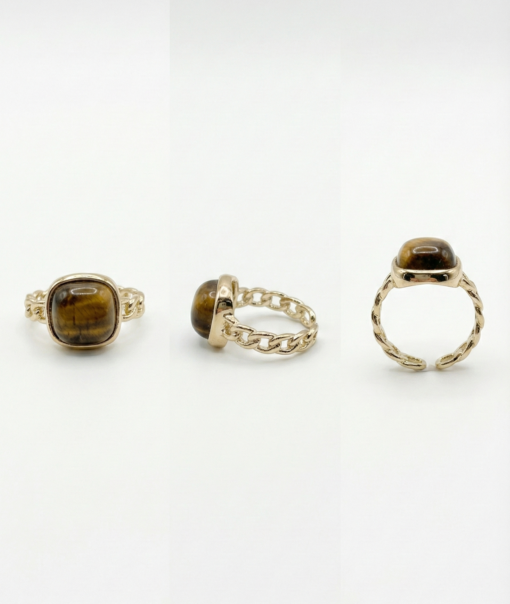 Honey Ember Chain Ring