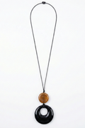 Sculpted Duality Necklace — Caramel & Noir