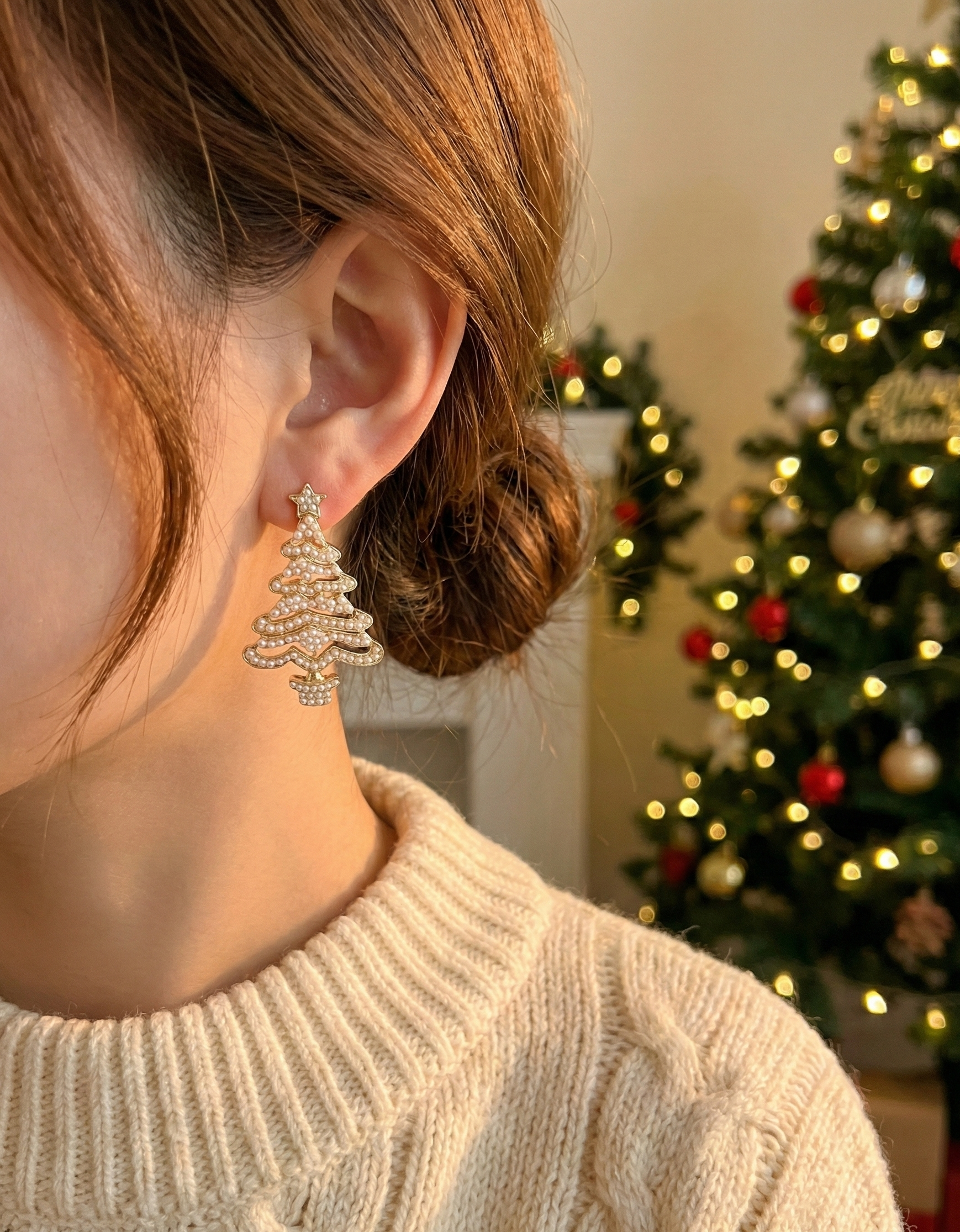 Pearled Evergreen Earrings