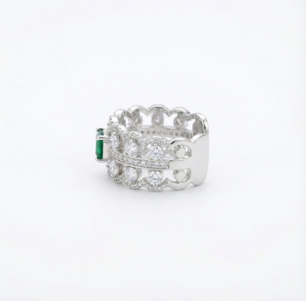 Emerald Crest Ring
