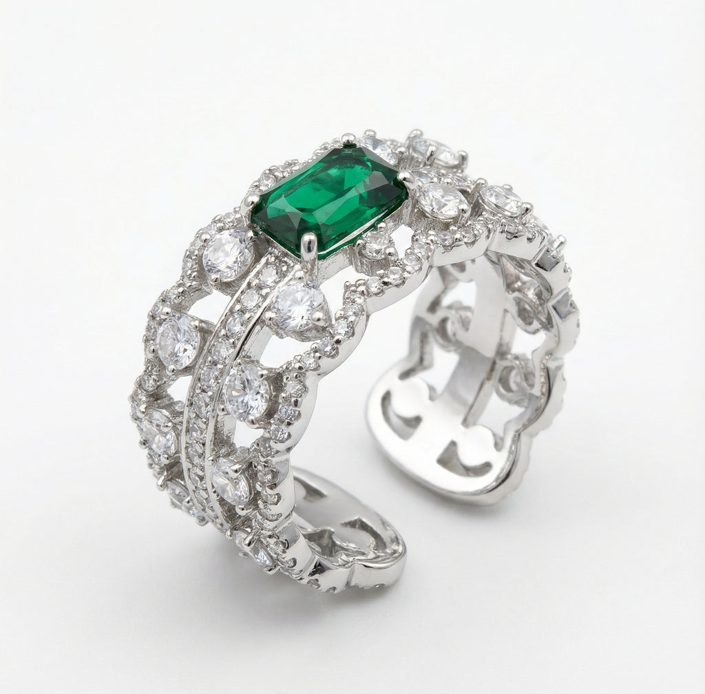 Emerald Crest Ring