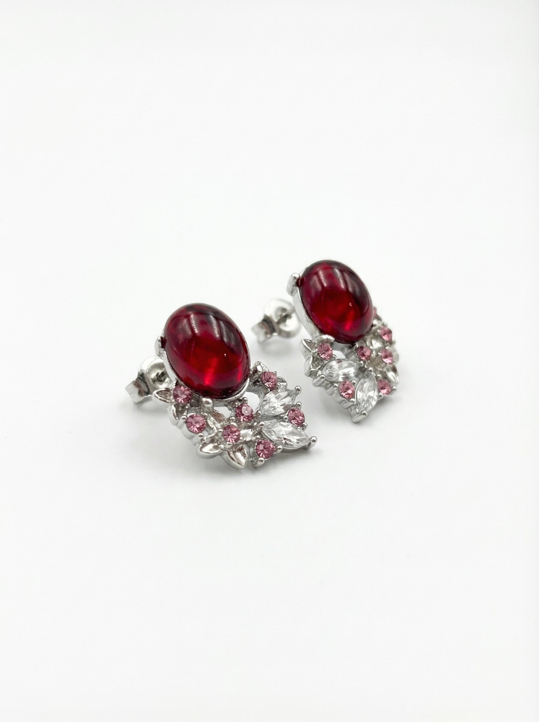 Crimson Bloom Earrings