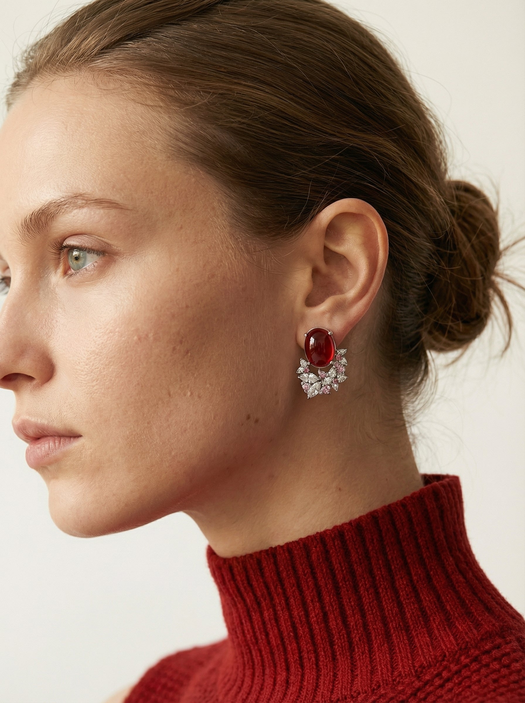 Crimson Bloom Earrings